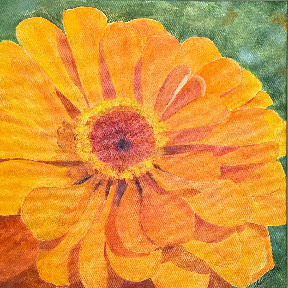 Zinnia Painting
