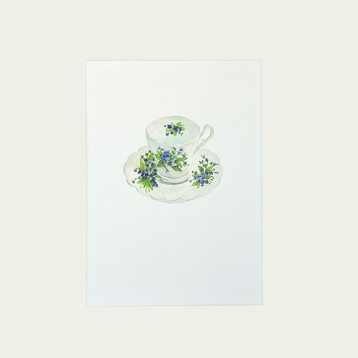 Forget Me Not Teacup Card